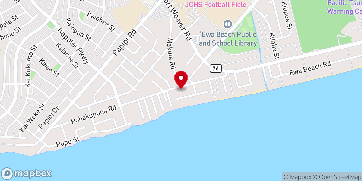 Map showing location of Anuenue Christian Church
