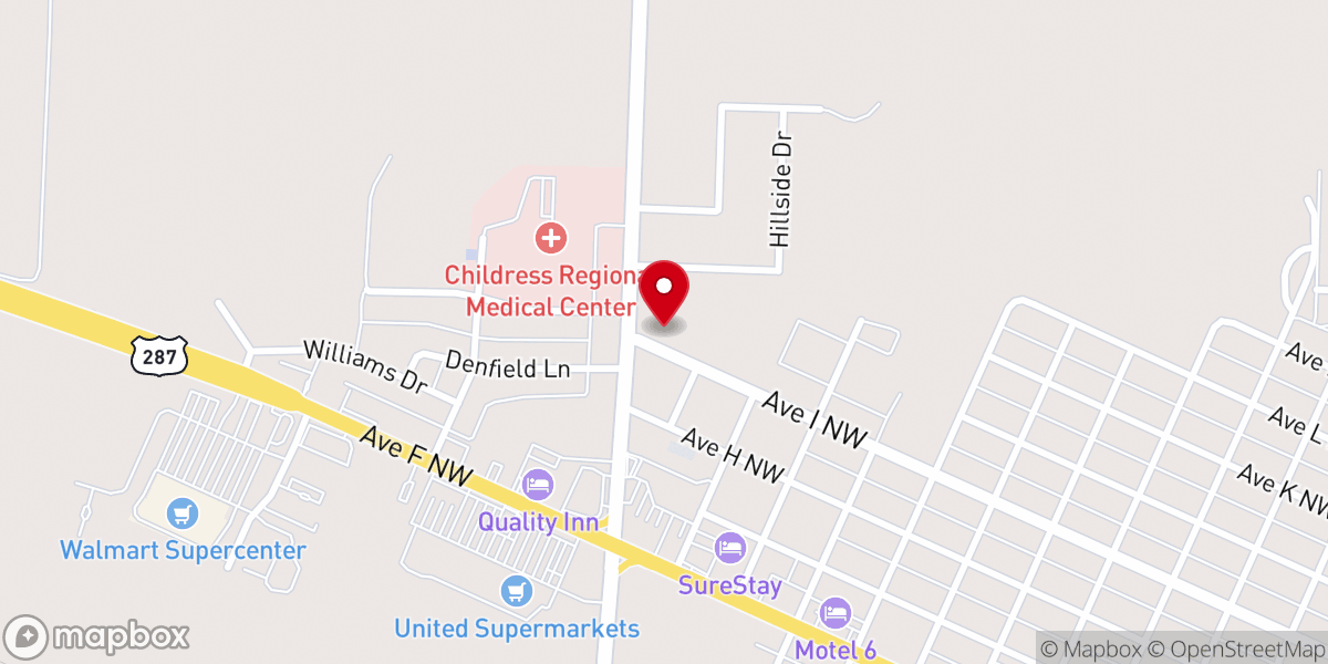 Map showing location of First Assembly of God Church