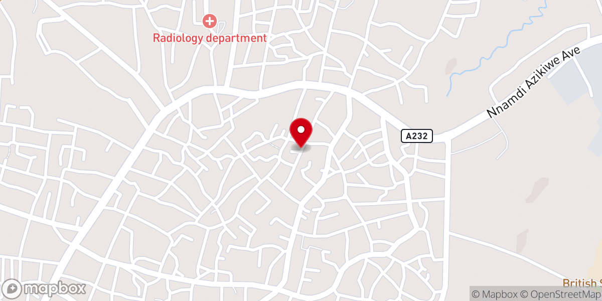 Map showing location of Pentecostal Church