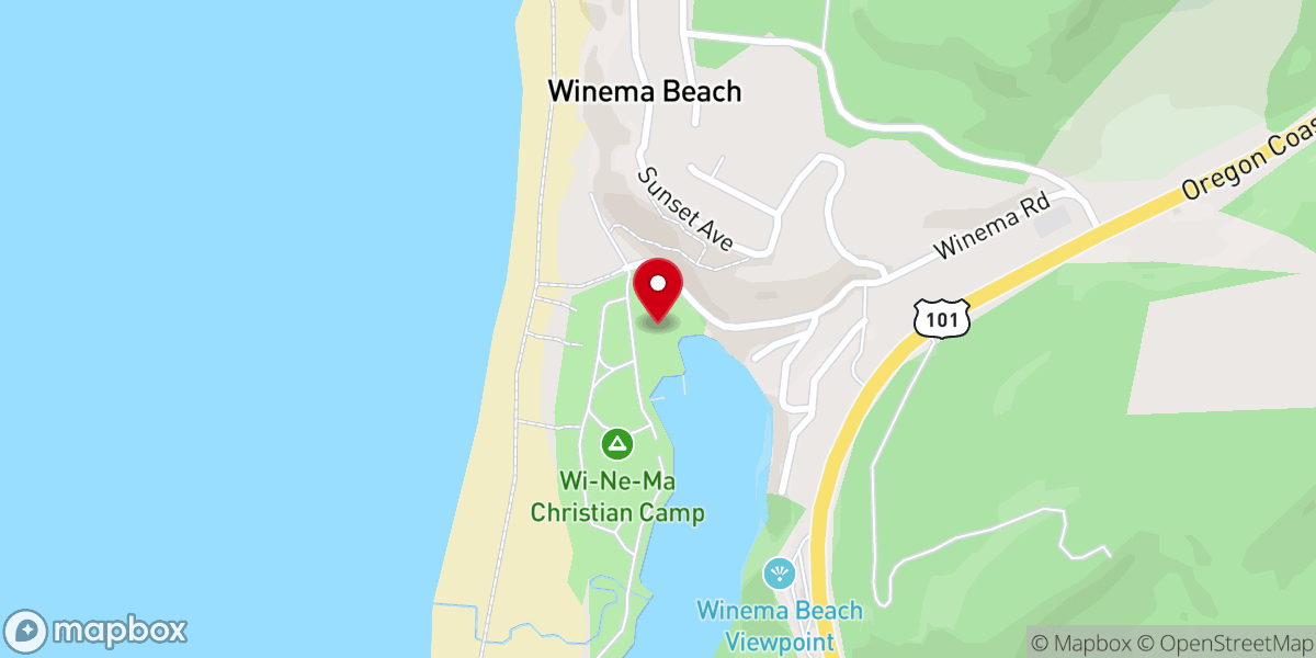 Map showing location of Wi-Ne-Ma Christian Camp Inc