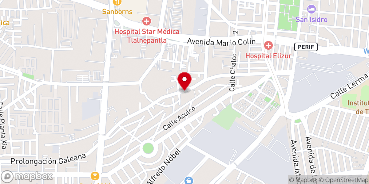 Map showing location of Parroquia de San Antonio de Padua