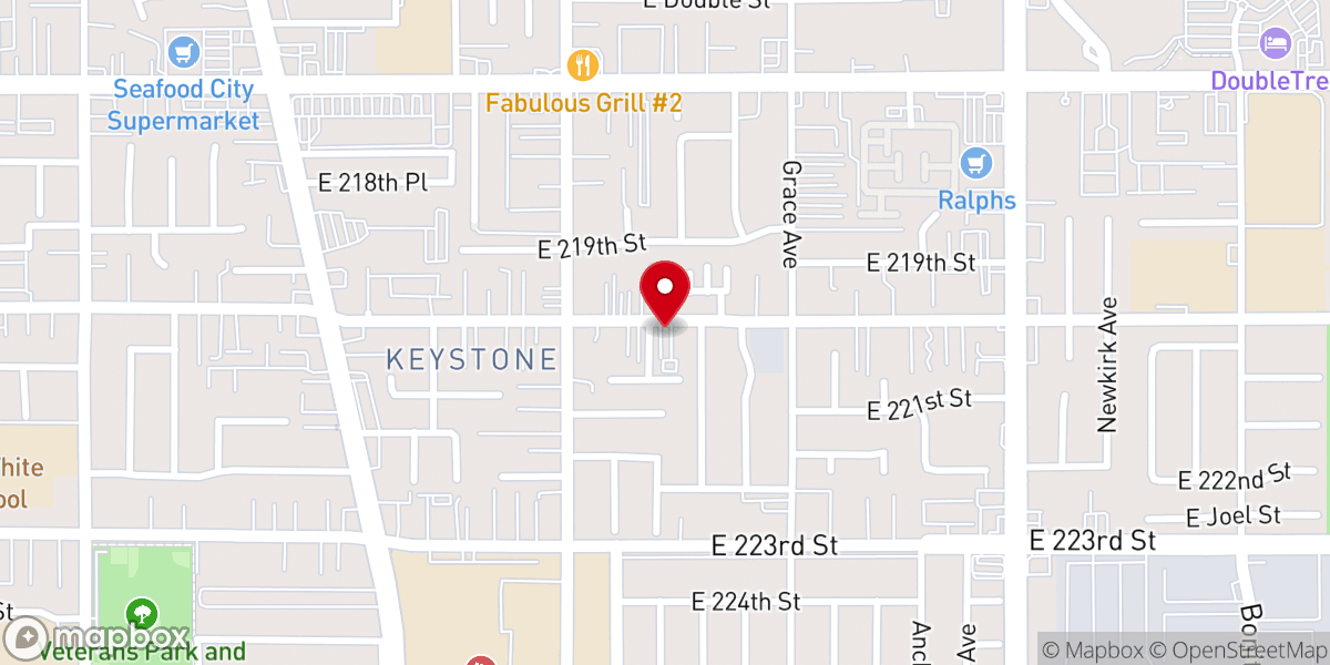 Map showing location of First Christian Church of Carson
