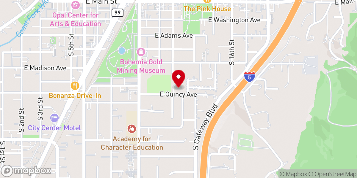 Map showing location of Cottage Grove Bible Church
