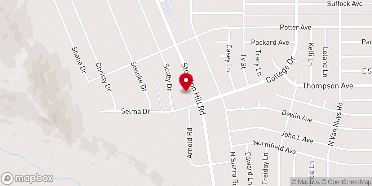 Map showing location of Church of the Nazarene