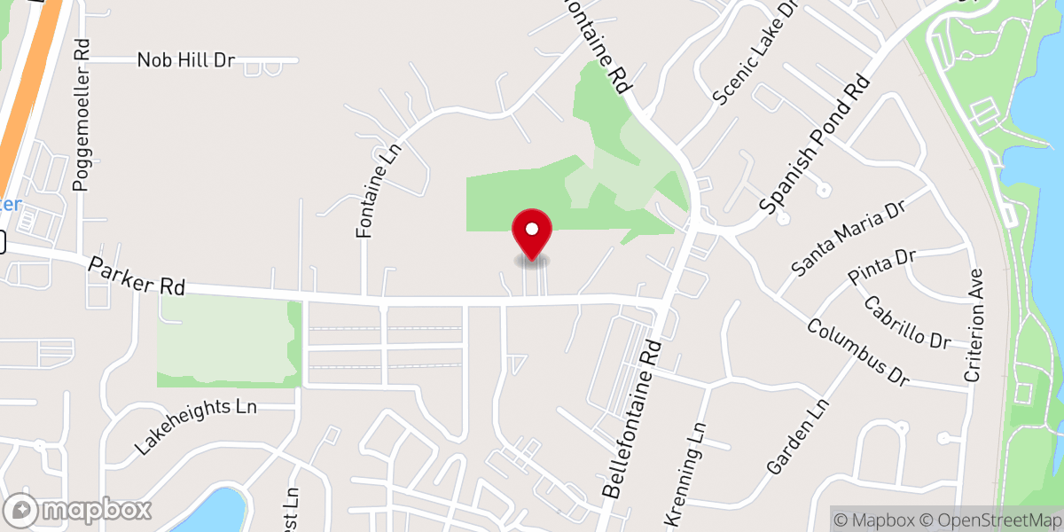 Map showing location of rock city church stl