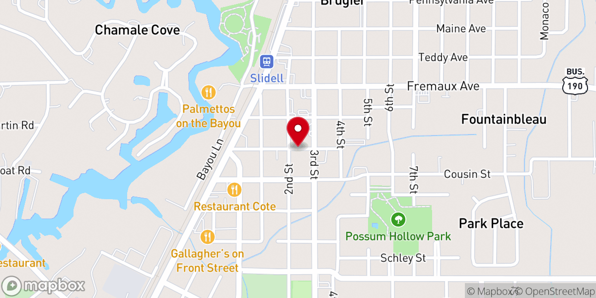 Map showing location of Roman Catholic Home School Association of Louisiana Inc