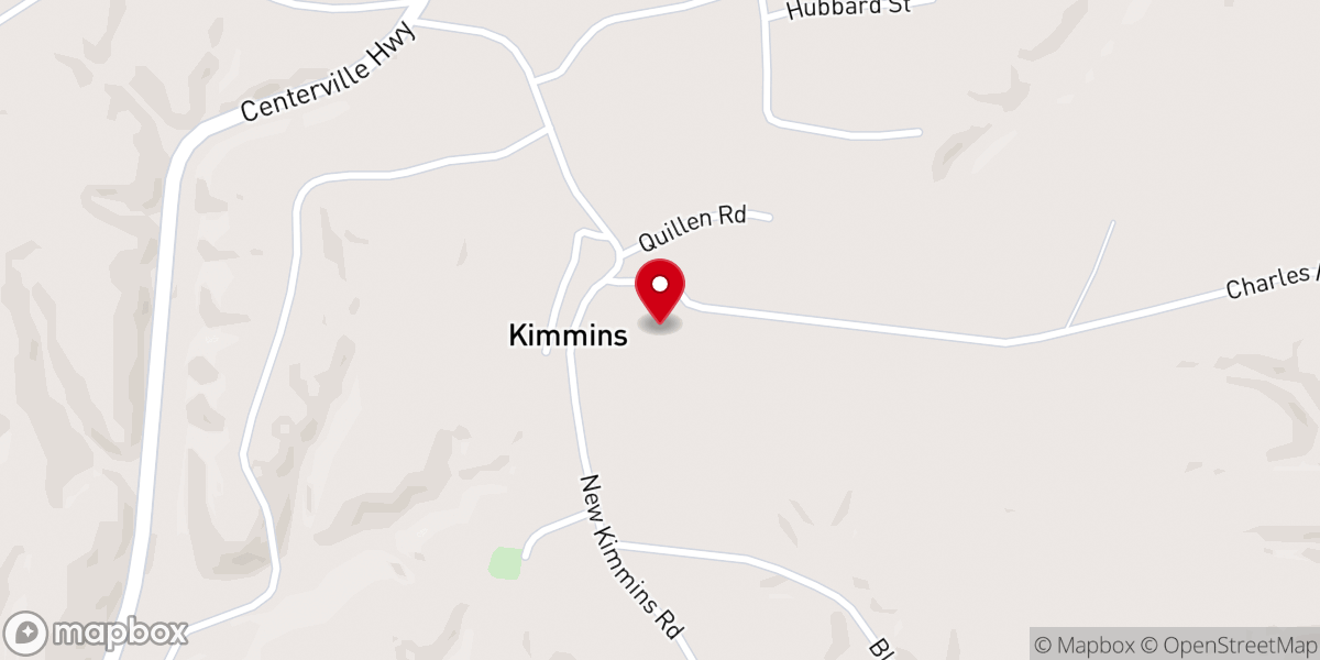 Map showing location of Kimmins church of Christ