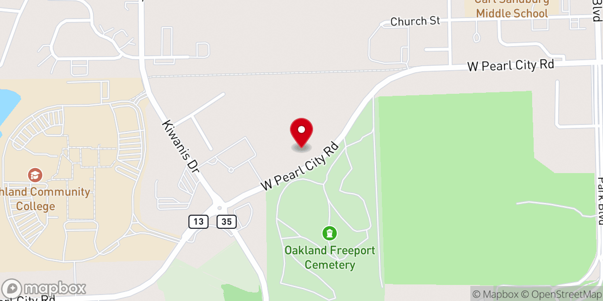 Map showing location of Freeport Baptist Church
