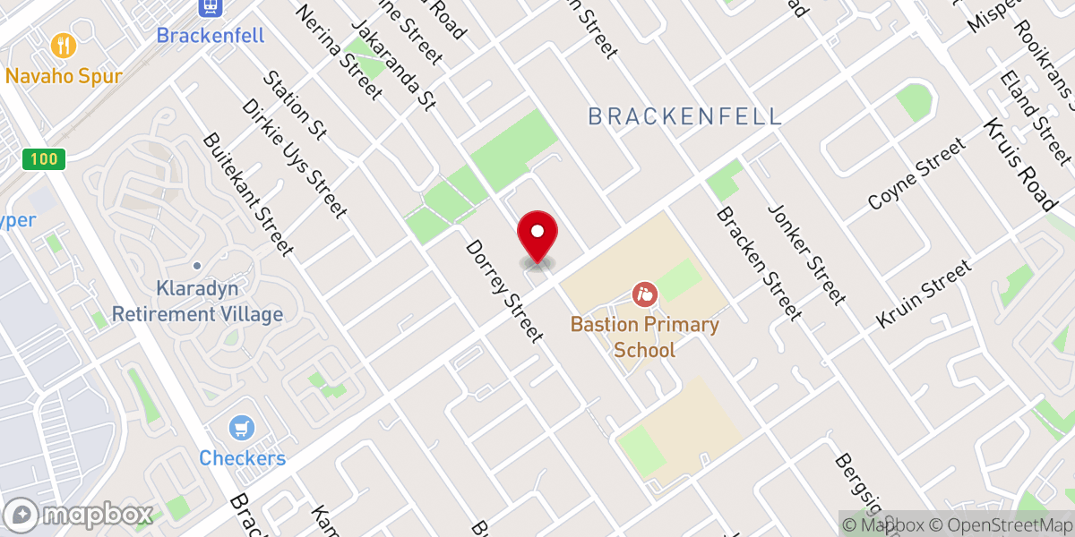 Map showing location of Brackenfell Methodist Church