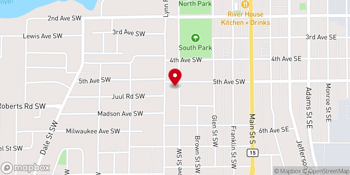 Map showing location of Grace Lutheran Church