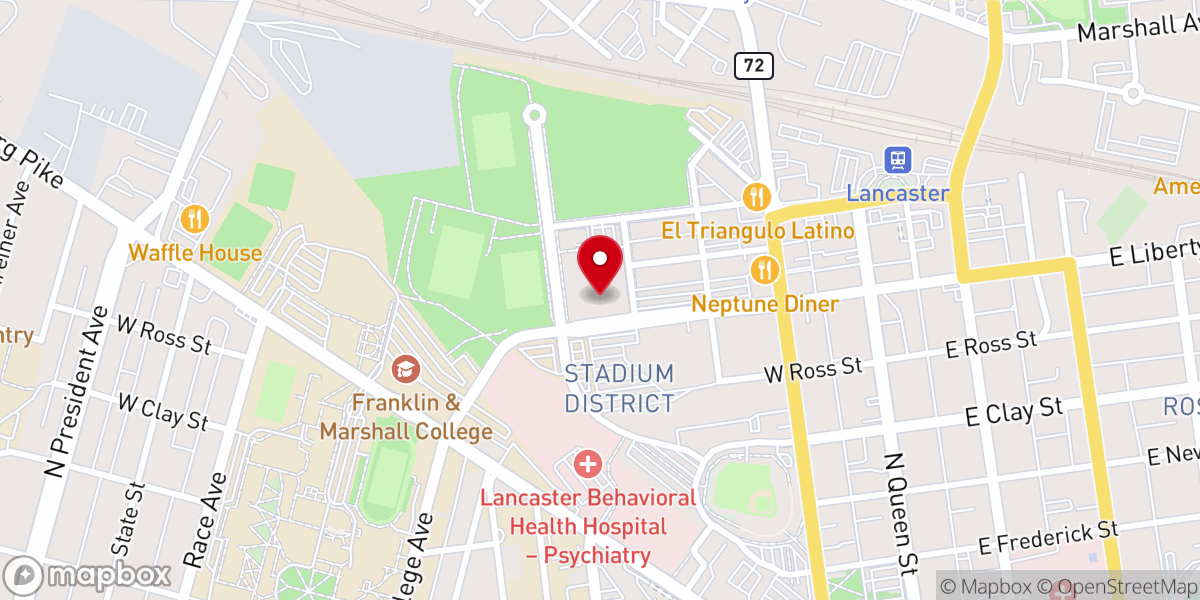 Map showing location of LCBC Lancaster City