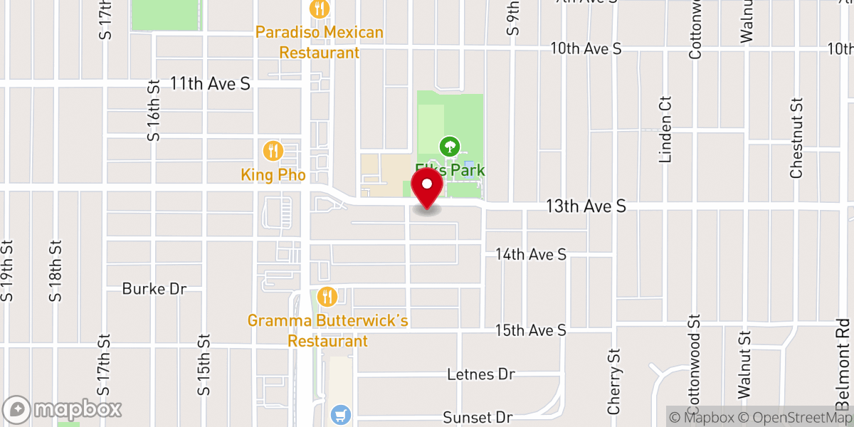 Map showing location of Church of Christ