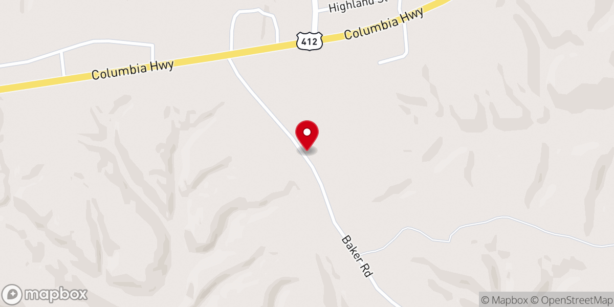 Map showing location of Pineview Church