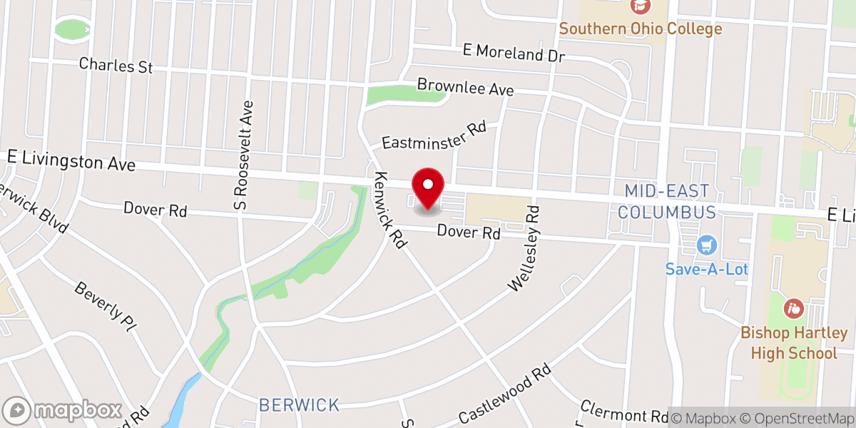 Map showing location of Christ The King Catholic Church