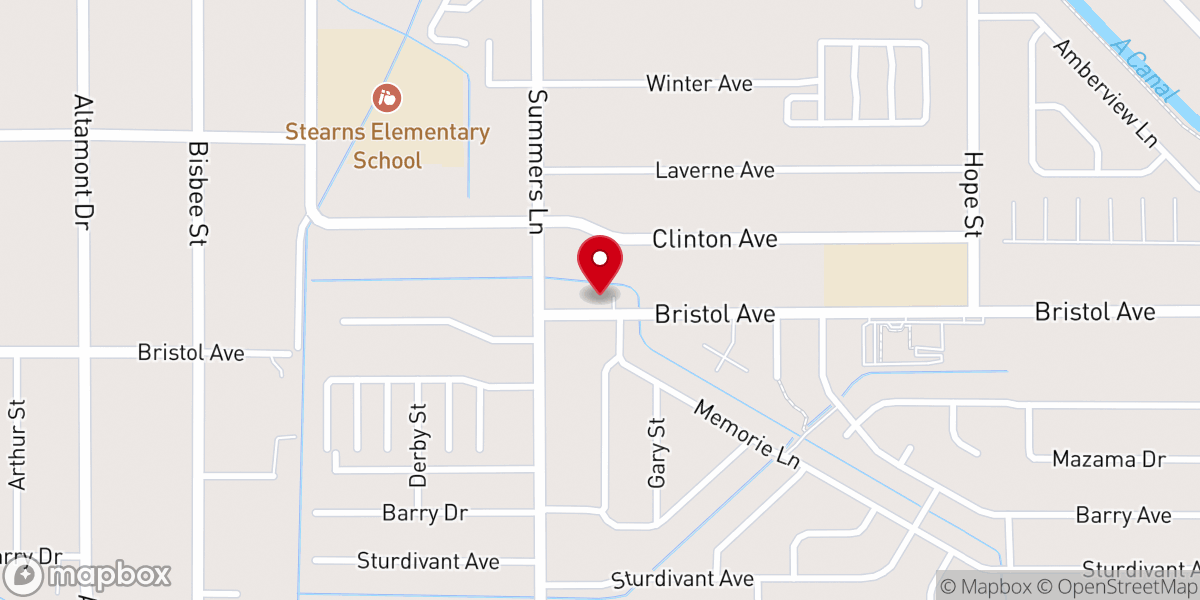 Map showing location of Abundant Life Christian Fellowship