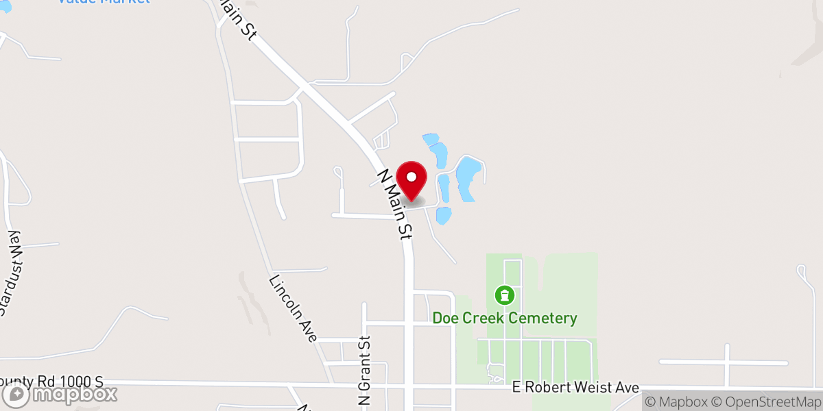 Map showing location of Cloverdale Assembly of God