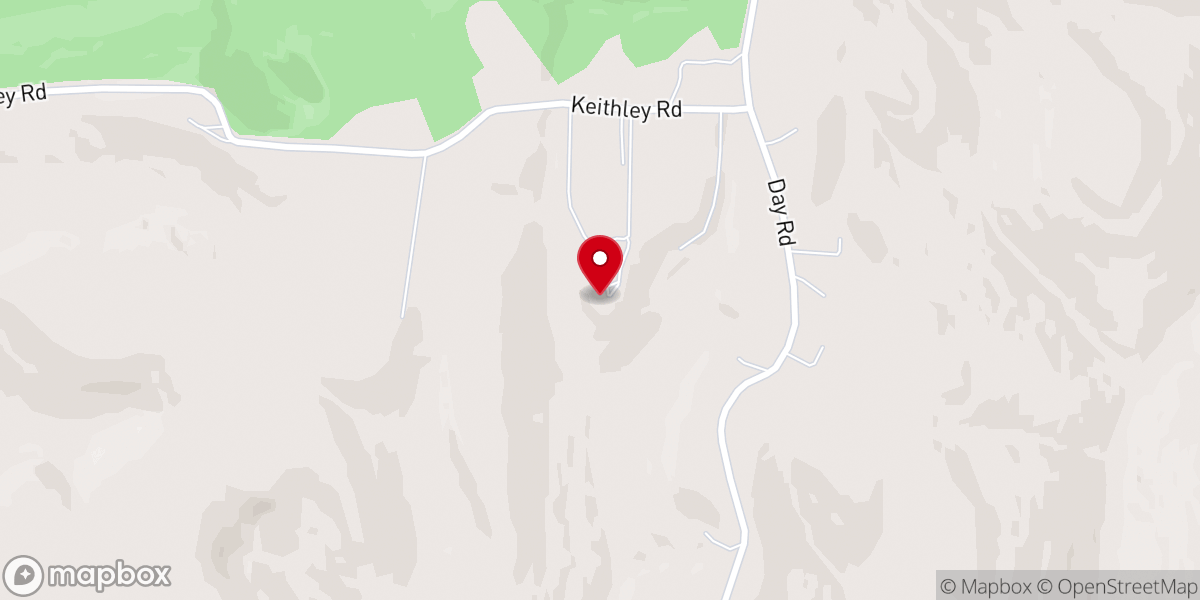 Map showing location of Bear Creek Tree-Top Chapel and Branson Garden Weddings