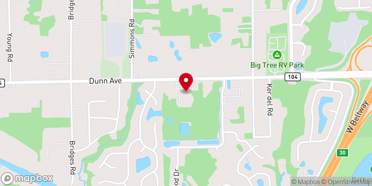 Map showing location of Dayspring Baptist Church