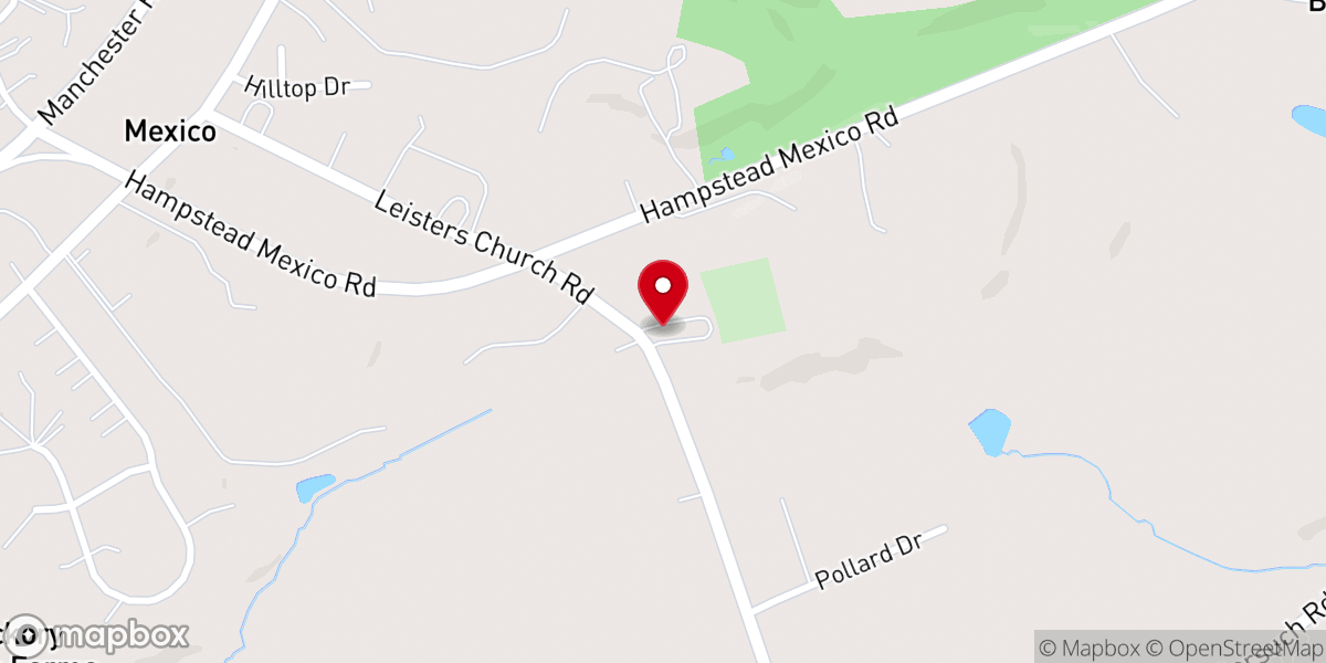 Map showing location of St John's Lutheran Church