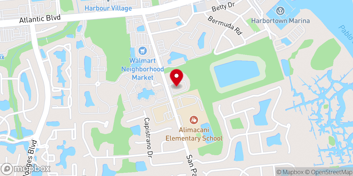 Map showing location of Isle Of Faith United Methodist Church