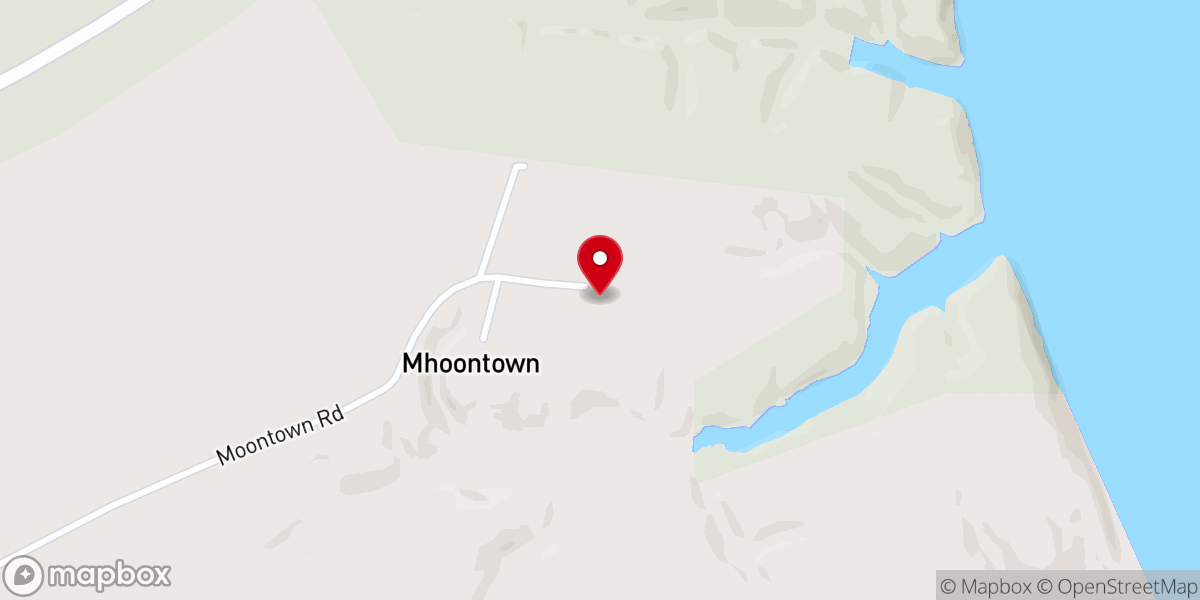 Map showing location of Mhoontown United Methodist Church