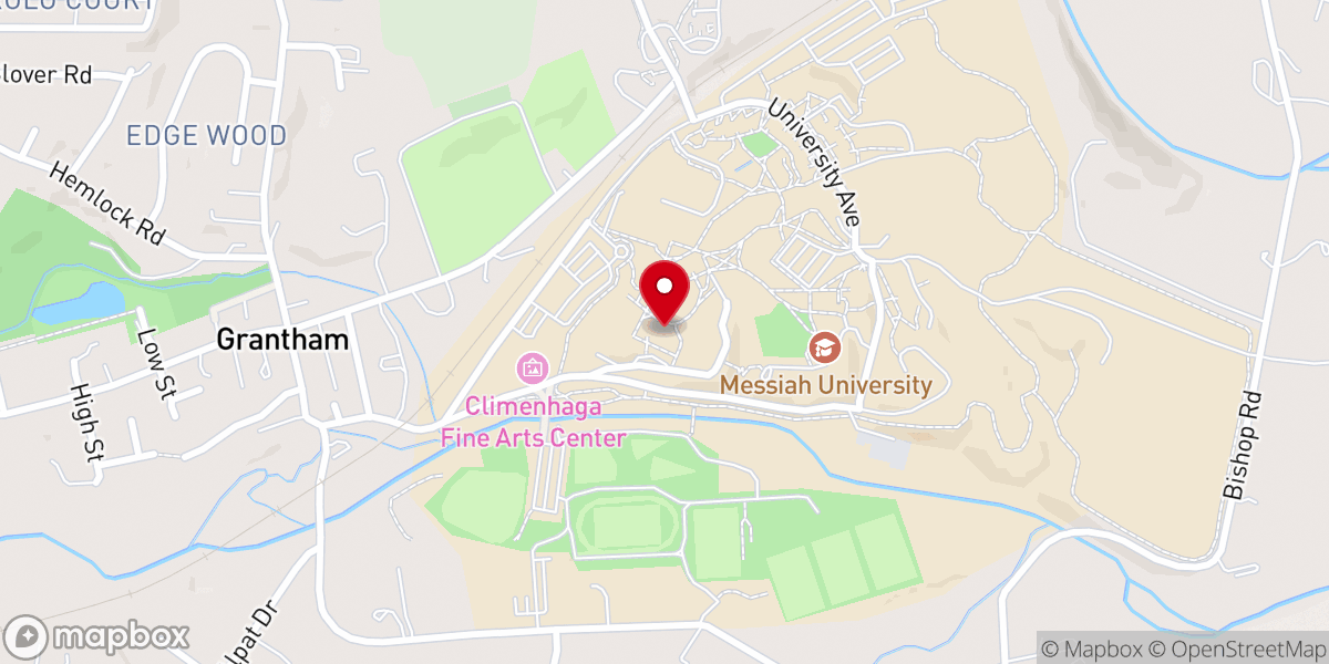Map showing location of D Ray Hostetter Chapel