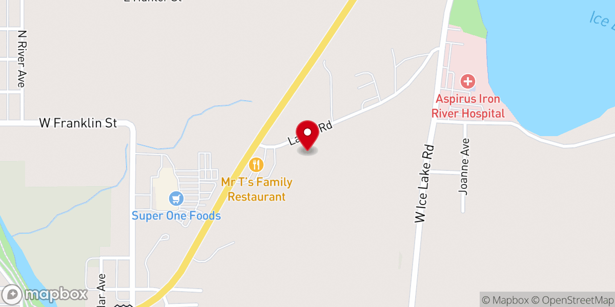 Map showing location of Iron River Seventh-Day Adventist Church