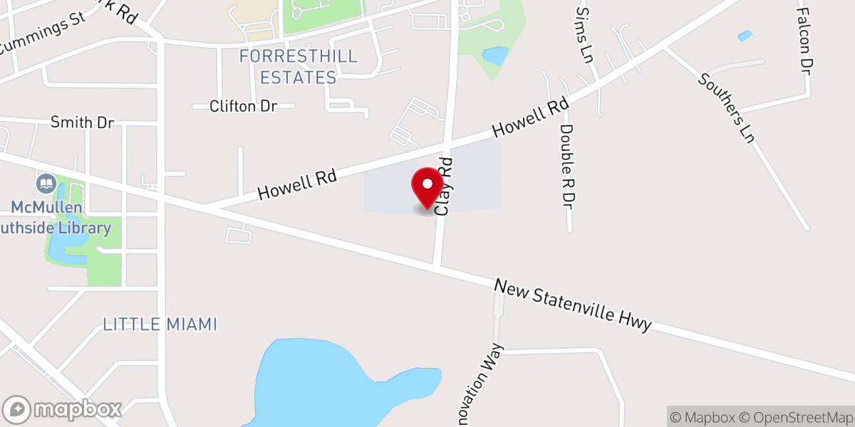 Map showing location of Church At Pine Hill