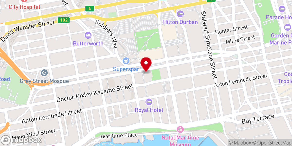 Map showing location of St Paul's Anglican Church