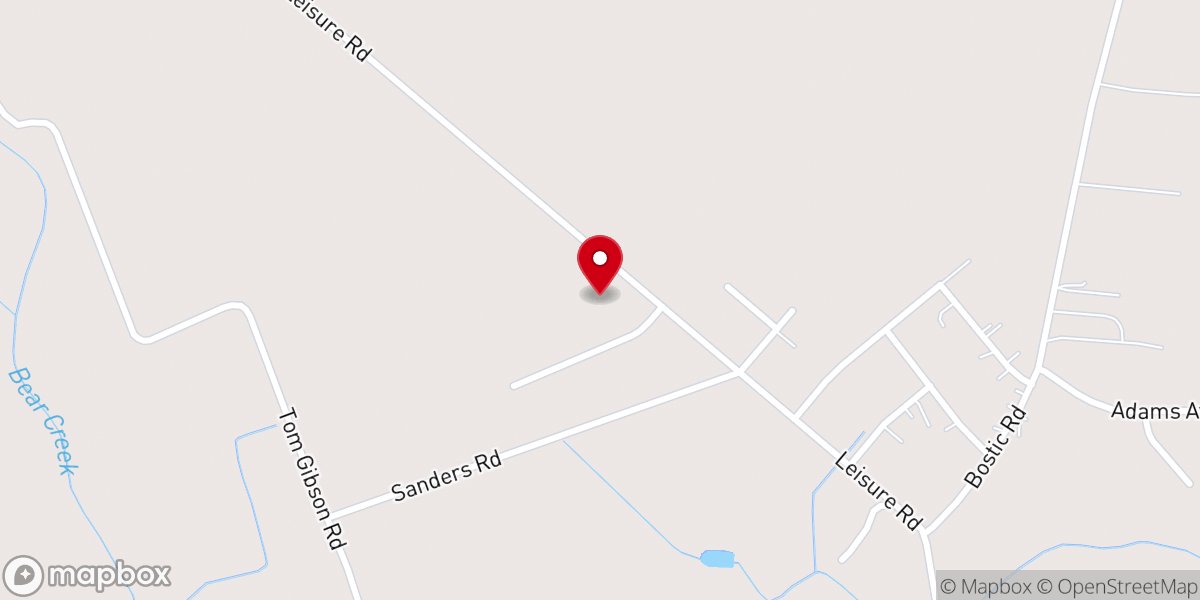 Map showing location of Matthews Chapel A.M.E. Zion Church