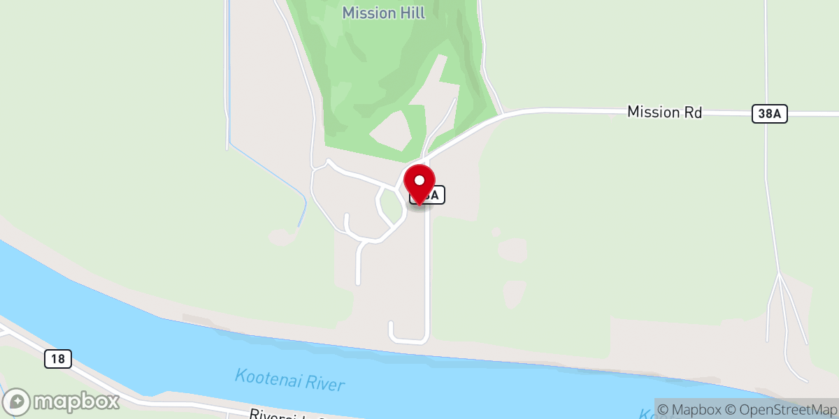 Map showing location of Indian Mission