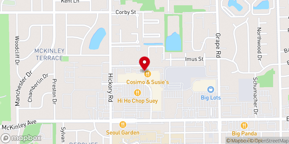 Map showing location of Antioch Church