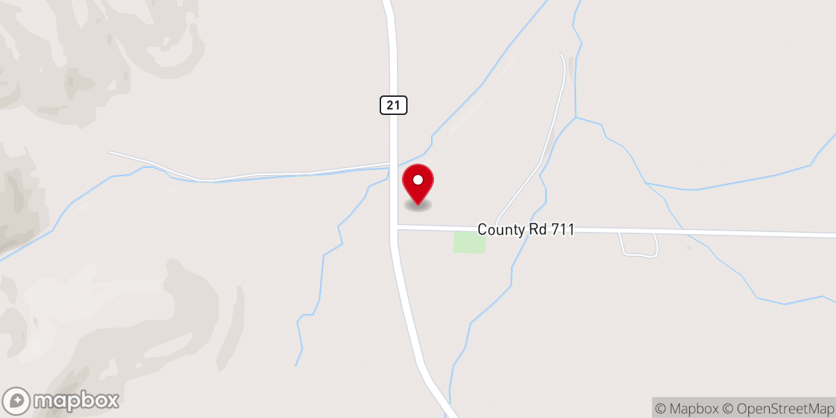 Map showing location of Moore Church