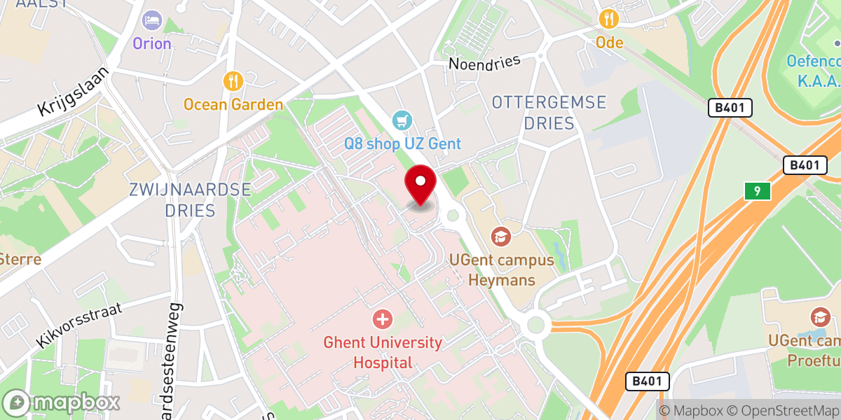 Map showing location of RCCG Jesus house Gent