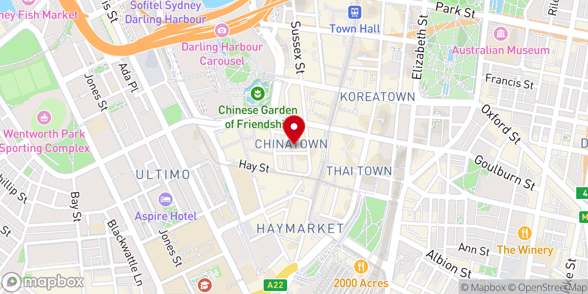 Map showing location of GMS Sydney City