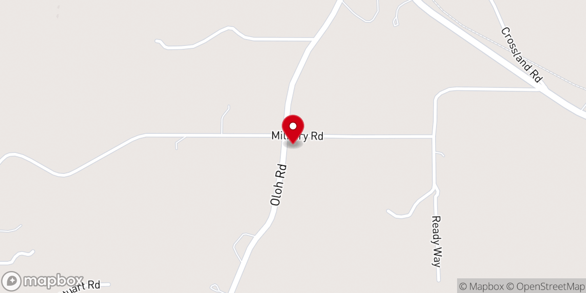 Map showing location of Military Baptist Church