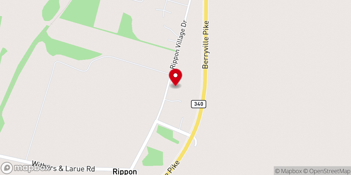 Map showing location of St. John's Episcopal Church