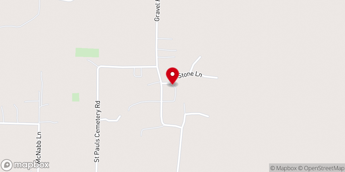 Map showing location of Gravel Hill Church of Christ