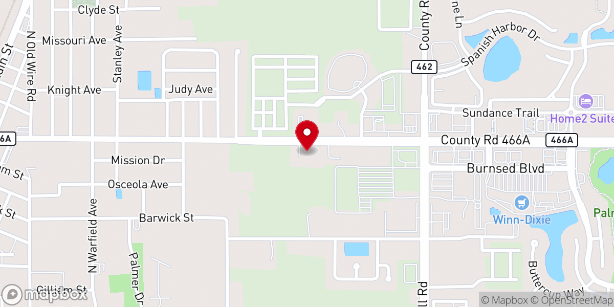 Map showing location of Crossings Christian Church