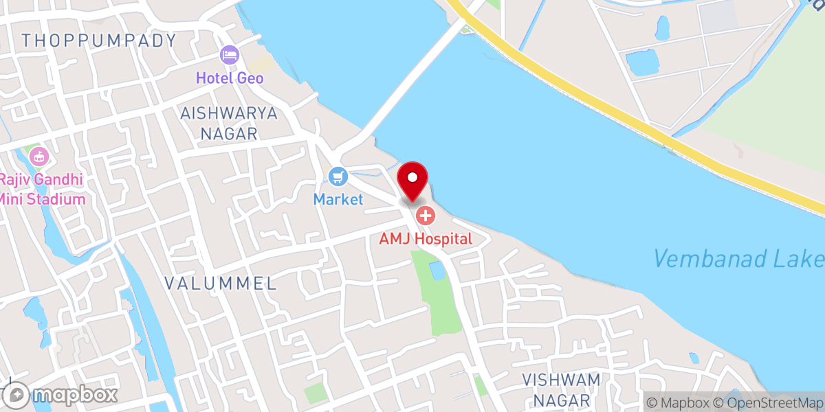Map showing location of St. Mary's Syro-Malabar Church, Palluruthy