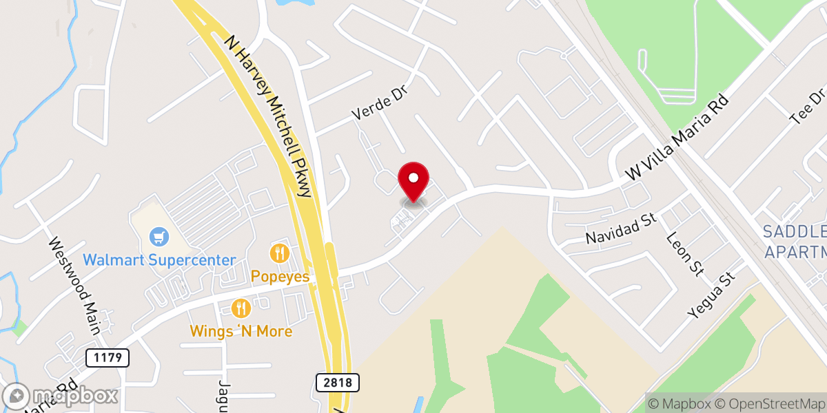 Map showing location of Faithful Baptist Church