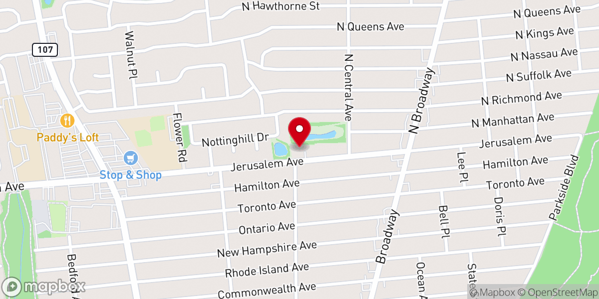 Map showing location of Iglesia Pentecostal Monte Sinai - Massapequa, NY