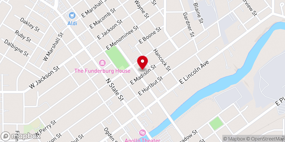Map showing location of Saint Johns Evangelical Church