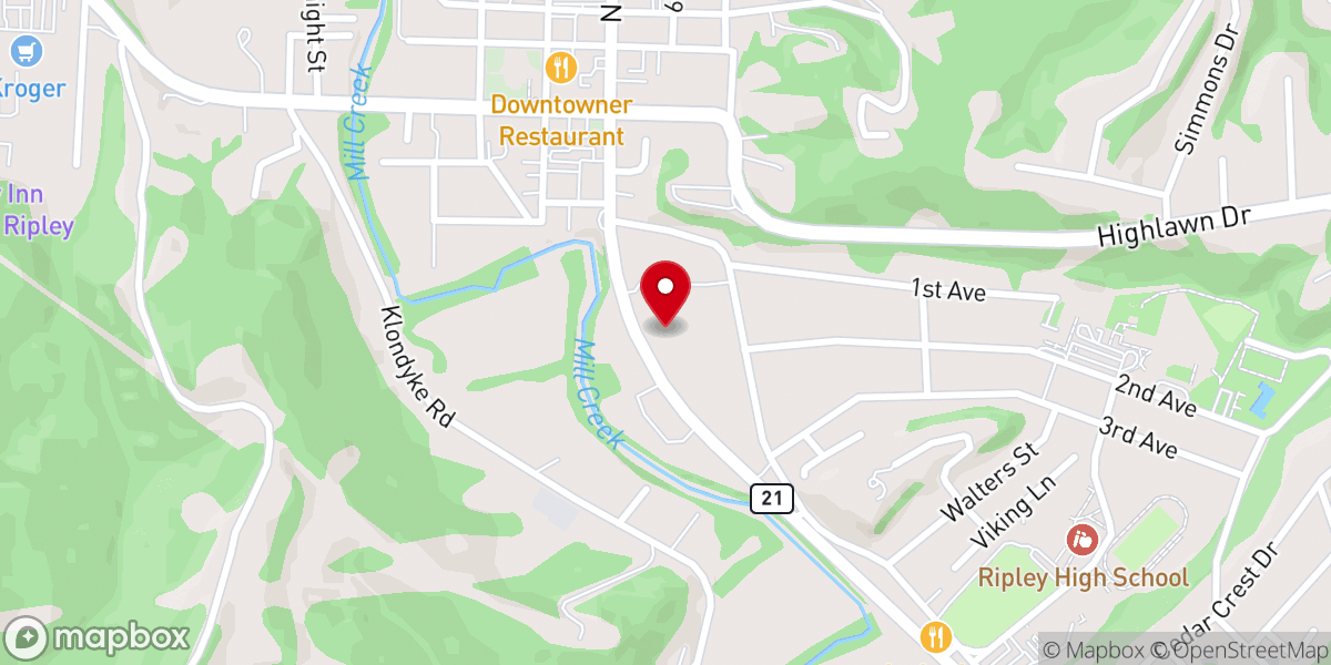 Map showing location of Ripley Auto Glass