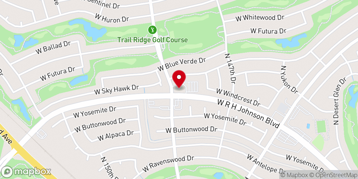 Map showing location of Sun City West Christian Church