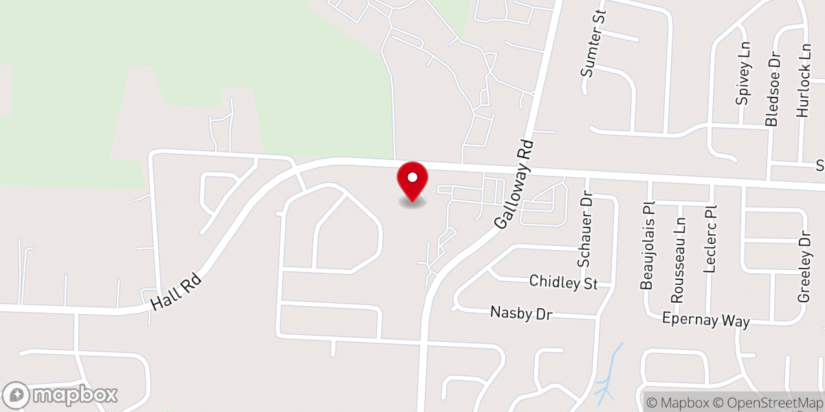 Map showing location of Galloway Presbyterian Church