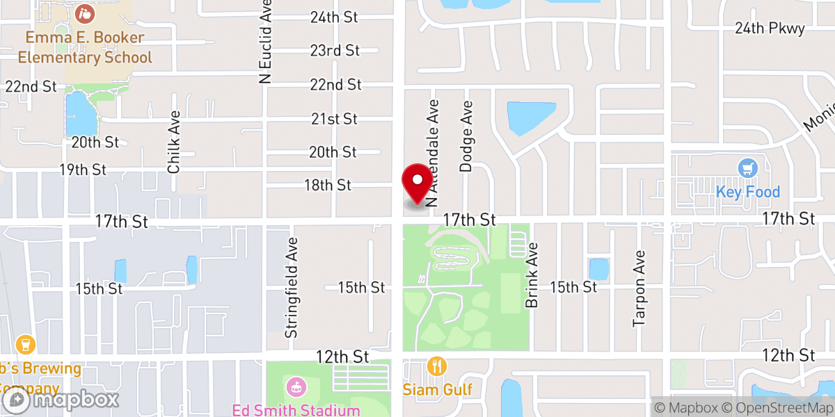 Map showing location of Kensington Park Baptist Church