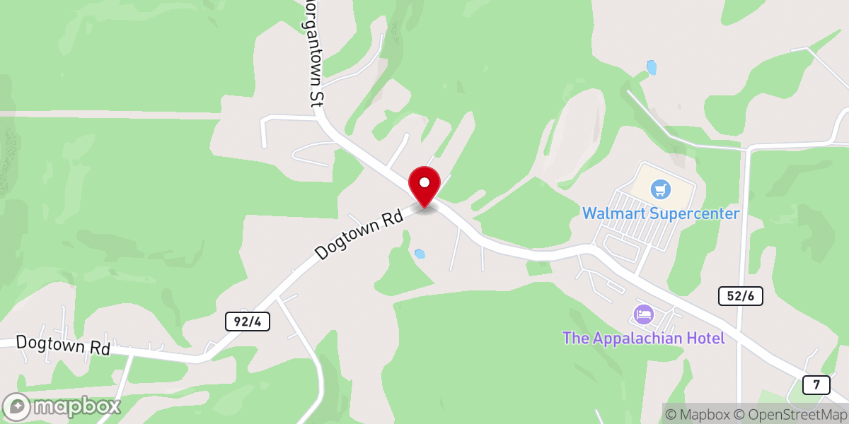 Map showing location of Manown Church