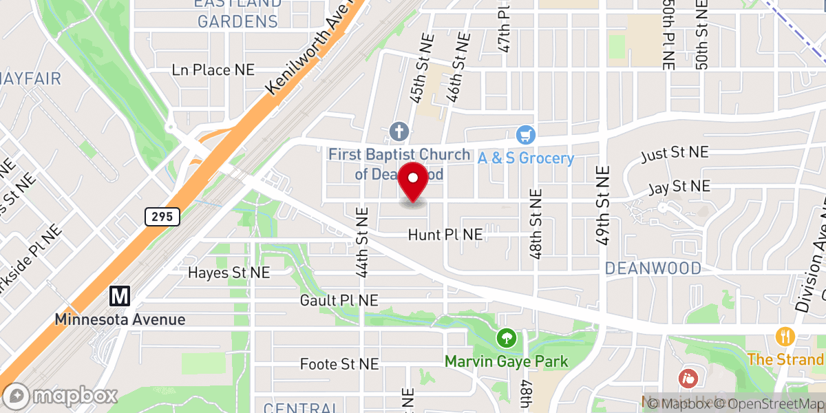 Map showing location of Greater Love Church