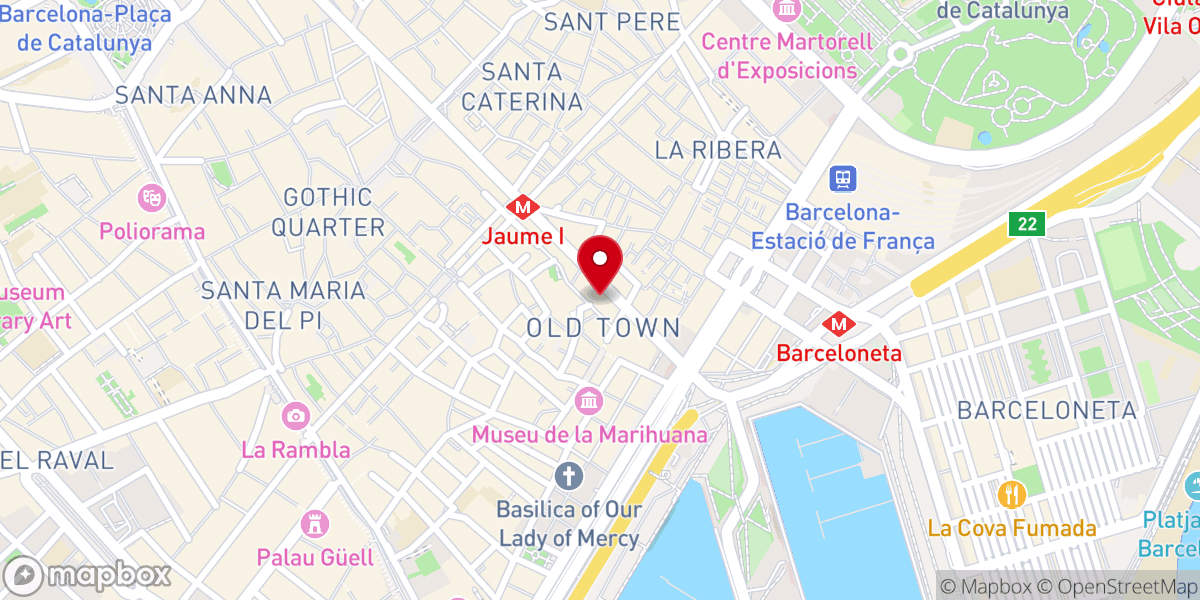 Map showing location of Càritas Diocesana de Barcelona - Serveis Centrals
